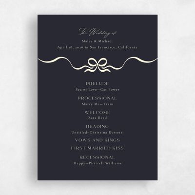 Ebony, Black Wedding Program - Alba