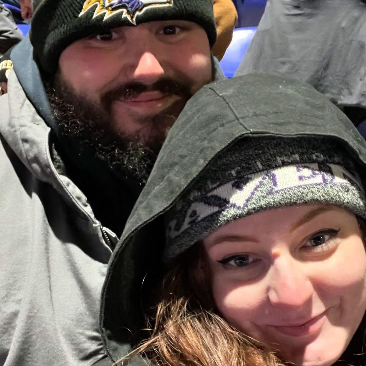 When we decided on a whim to go to the Ravens playoff game