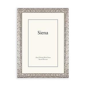 Siena 8-Inch x 10-Inch Cast Metal Frame with Silver Glitter Plated Border