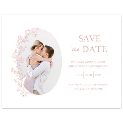 Blush, Pink Wedding Digital Save the Date - Kalispell Landscape