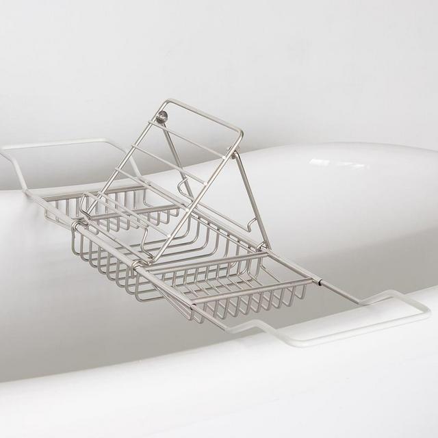 Chrome Nia Stainless Steel Bathtub Caddy