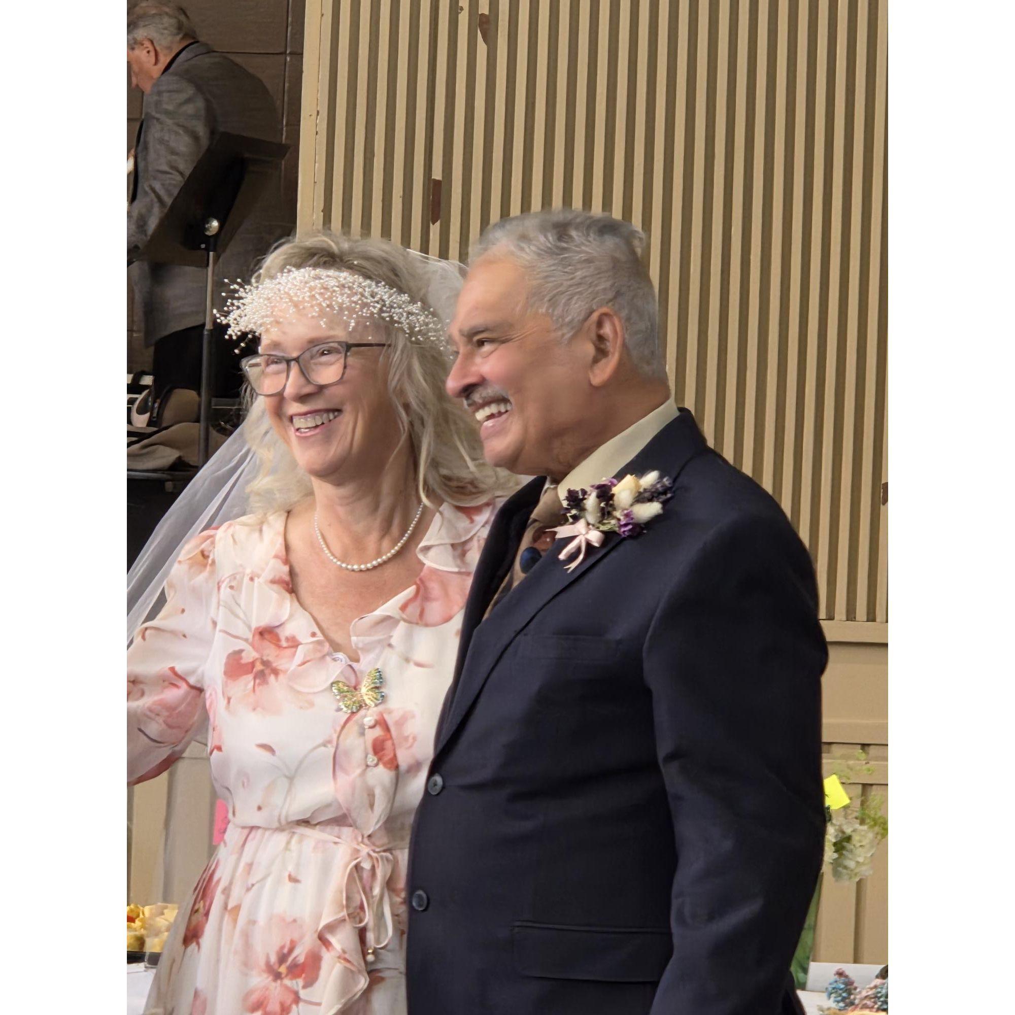 Joyful lunch celebration