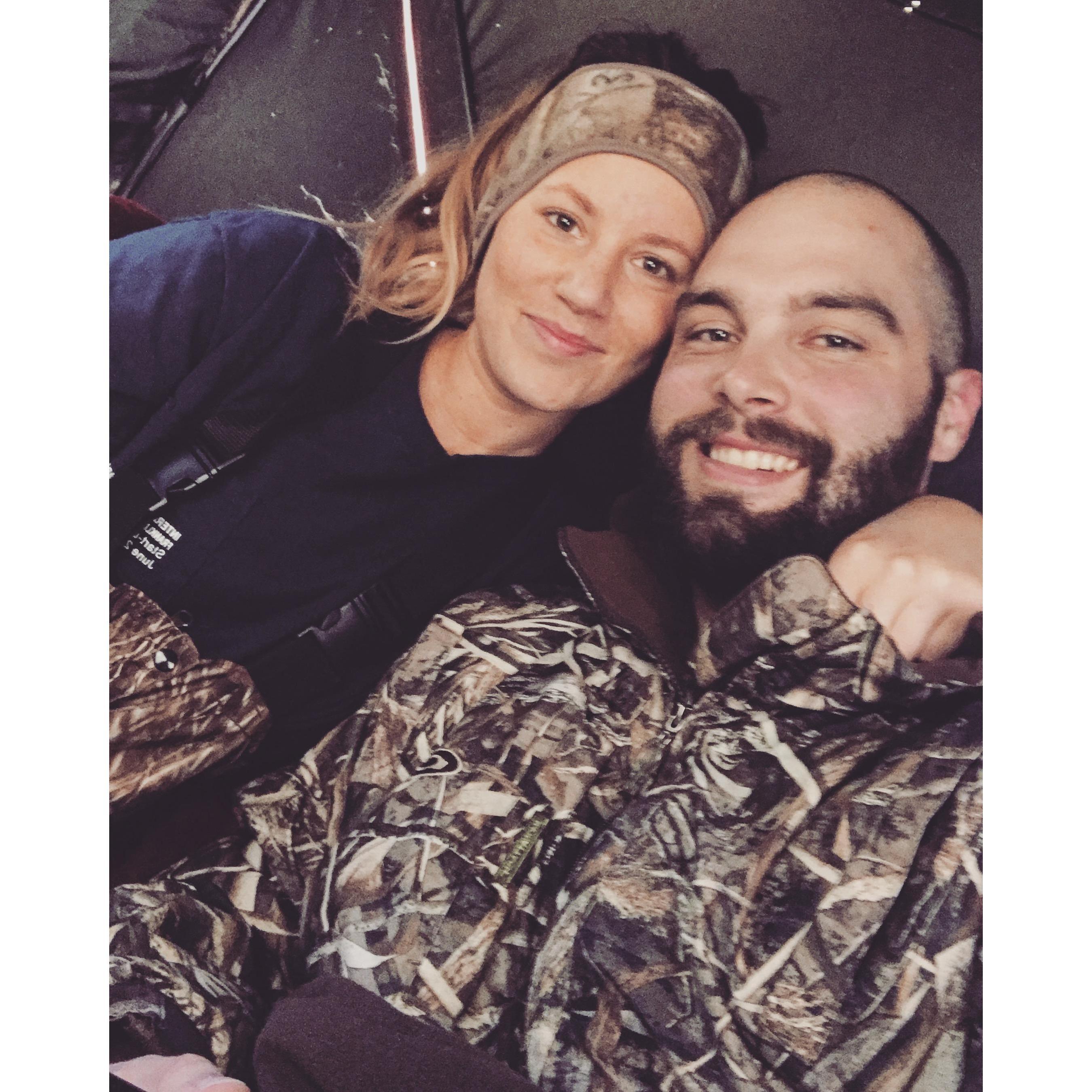 Apparently I “move too much” when in the blind. LOL. But he continues to invite me to hunt with him!!