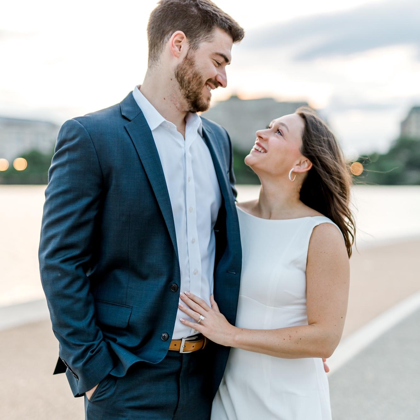 Our engagement pictures at the Jefferson Memorial in DC!