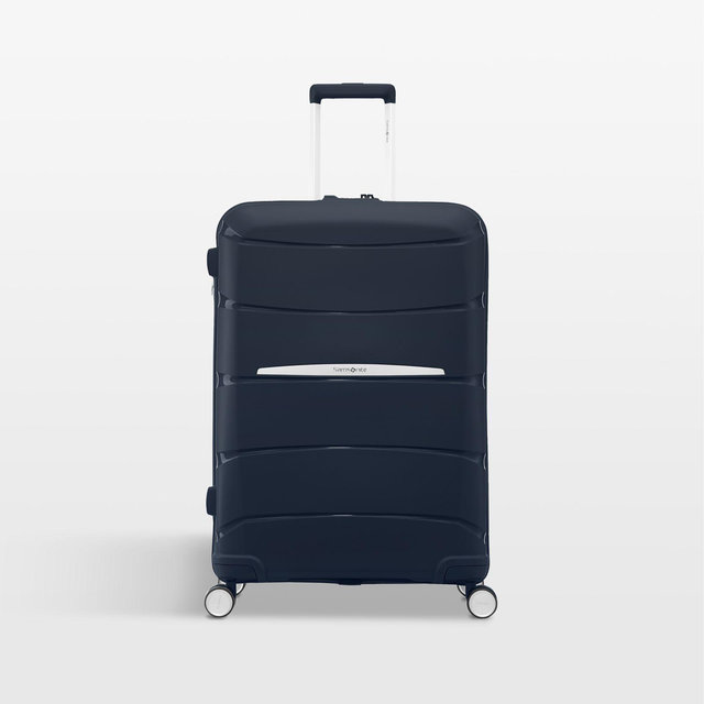 Samsonite Outline Pro Medium Checked Spinner in Midnight Blue