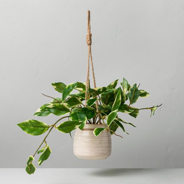 8" Faux Hoya Leaf Hanging Plant - Hearth & Hand™ with Magnolia