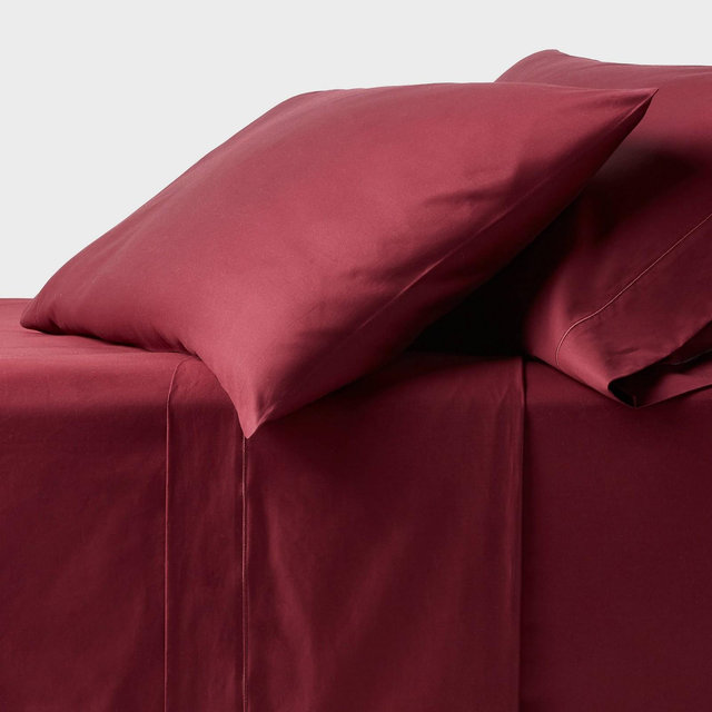 King 800 Thread Count 4pc Hotel Collection Sheet Set Single Baratta Wine Red - Threshold™