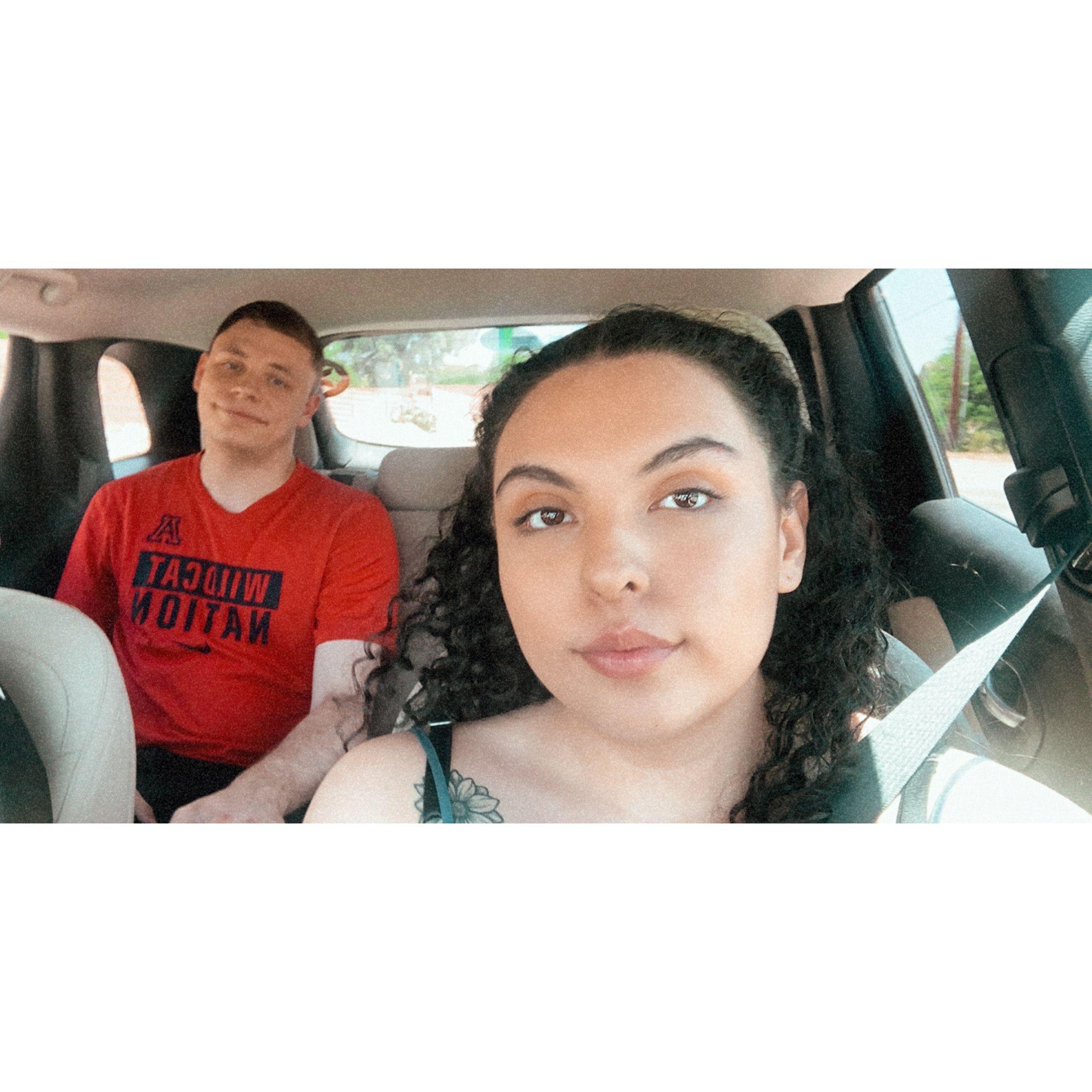 First time he got a hair cut in our relationship