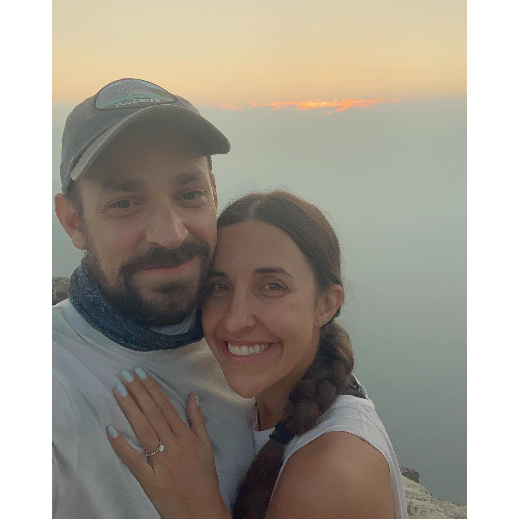 We got engaged at Taft Point in Yosemite National Park