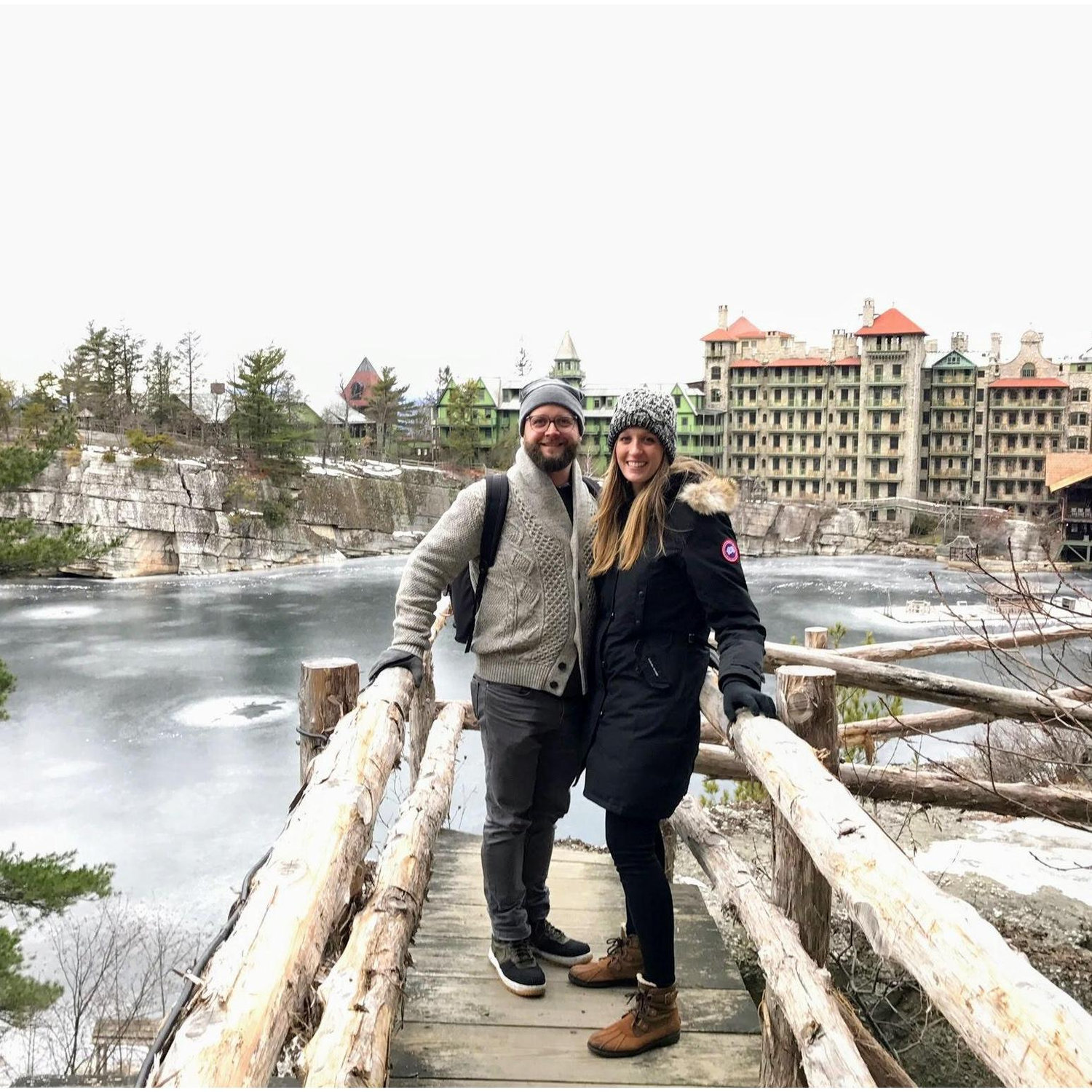 Kristi's first visit to the Hudson Valley - quick day trip up to Mohonk with the Tudor's.