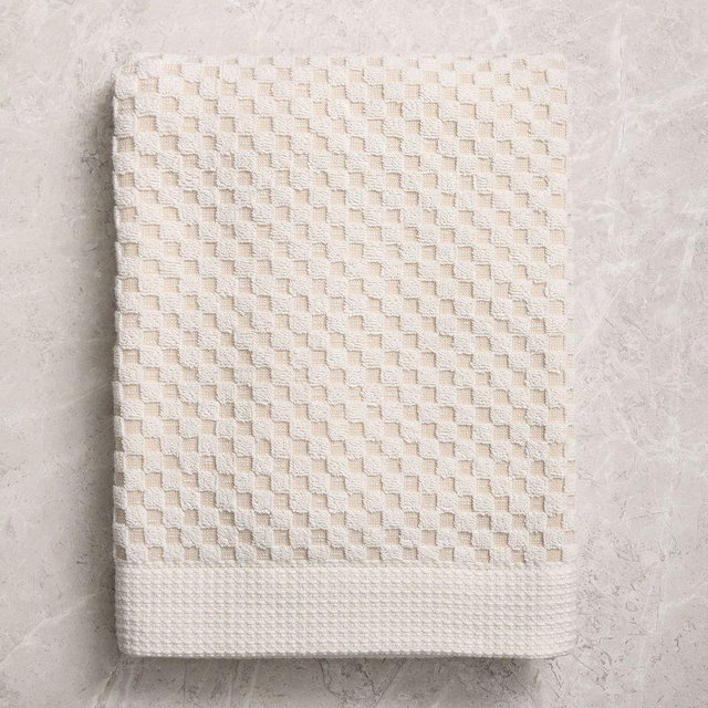 Elara Bath Towels, Alabaster
