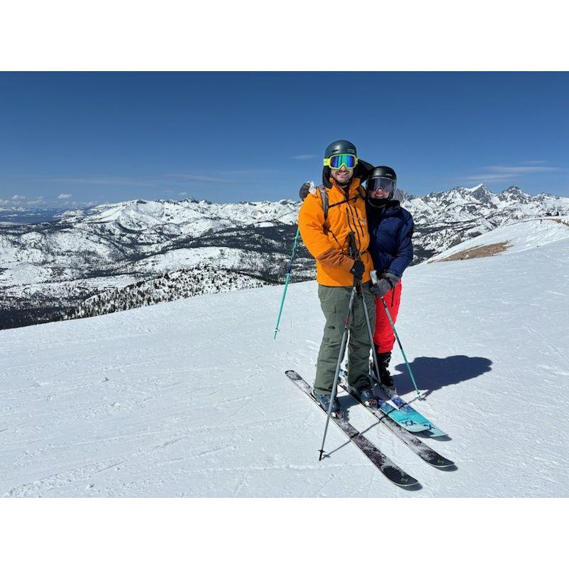 About to hit a black diamond Ava had no business being on and which Tommy shredded. March 2024.