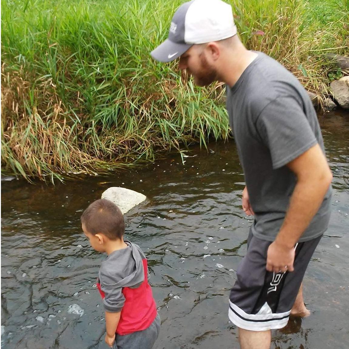 Playing in the creek!