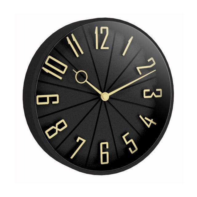 12" Modern Dial with Raised Number Wall Clock Gold - Westclox
