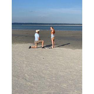 The proposal at Mont St. Michel, France
