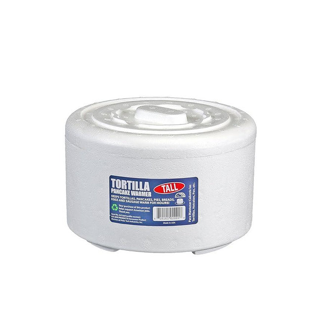 ICE AGE AJ5/2 Tortilla/Pancake Bread Warmer, 6-7/8" Diameter x 3.5" (Pack of 2), White