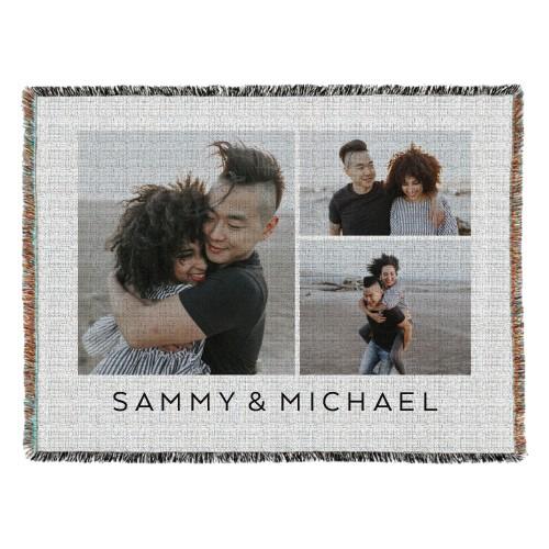 3-Image Customized Woven Blanket 60x80