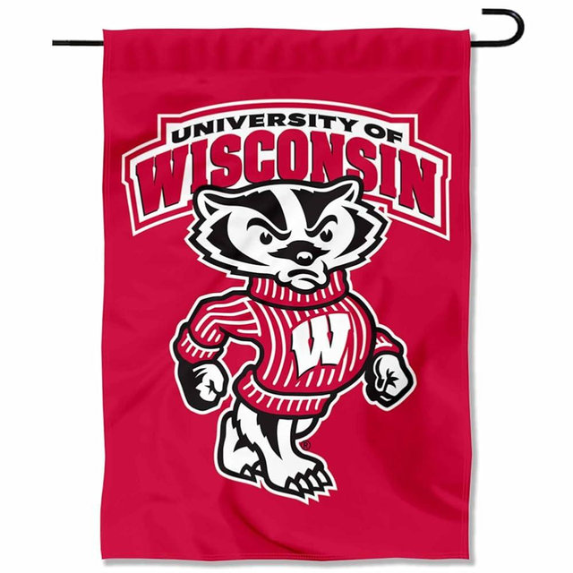Wisconsin Badgers UW Garden Flag and Yard Banner