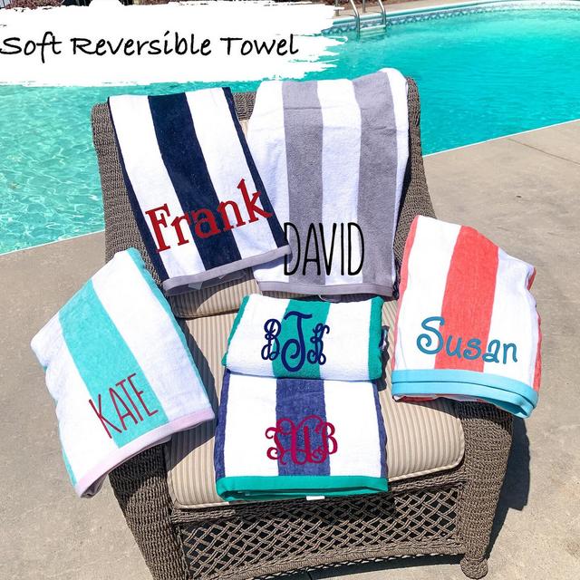 Personalized Beach Towel, CLEARANCE SALE, Bridesmaid Gift, Embroidered Towel, Monogrammed Beach Towel, Sorority / Team Gift