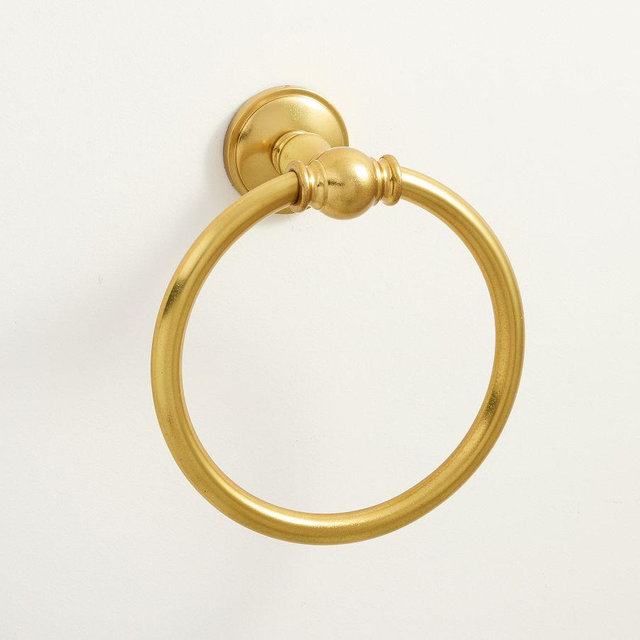Scarlett Towel Ring, Vintage Brass