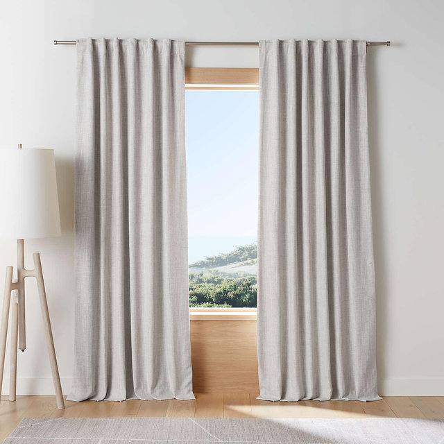 Reid Warm Beige Recycled Blackout Window Curtain Panel 52"x96"