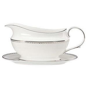 Pearl Platinum Gravy Boat and Stand