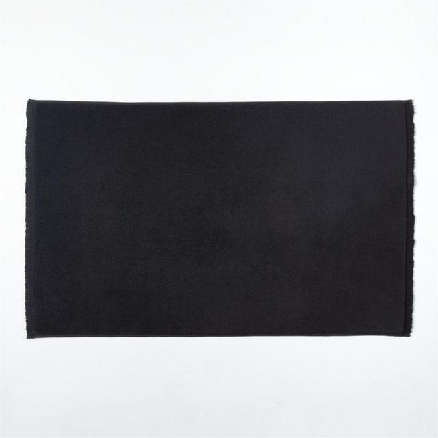 Kindred Organic Cotton Black Bath Mat 24"x36"