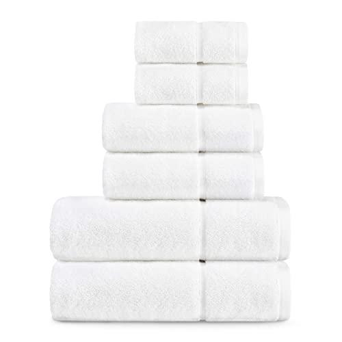 Vera Wang 226637 Modern Lux Cotton 6 Piece Towel Set, White