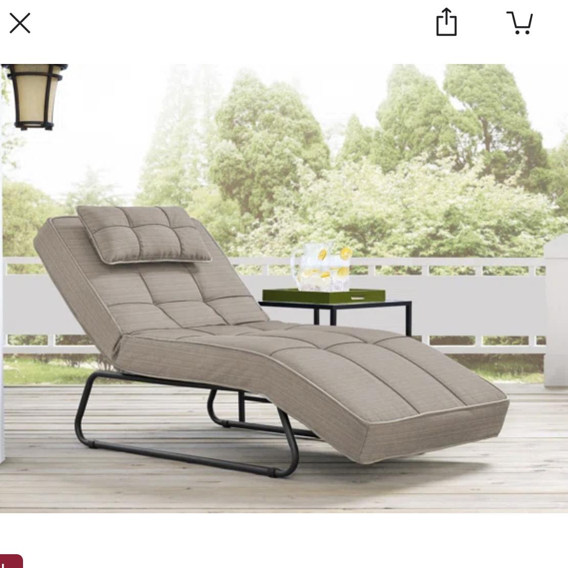 Latitude Run® Andrew 45.8" Reclining Single Chaise with Cushion | Wayfair