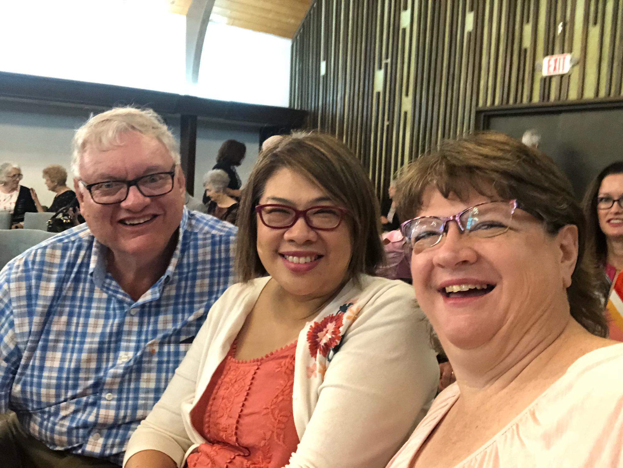 At church with Michelle’s “twin” bestie Marissa.