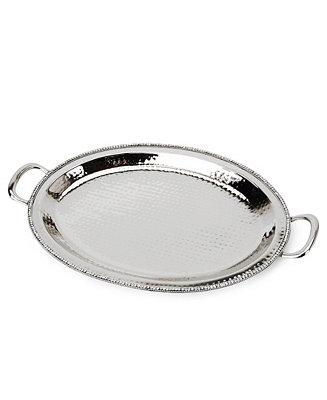 Classic Touch 21" Prism Serving Tray with Diamonds, Candle Tray