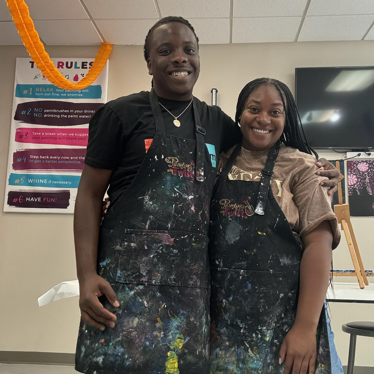 One year anniversary painting date