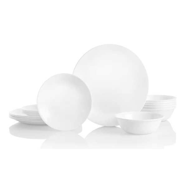 Corelle Vitrelle 18-Piece Dinnerware Set (White)