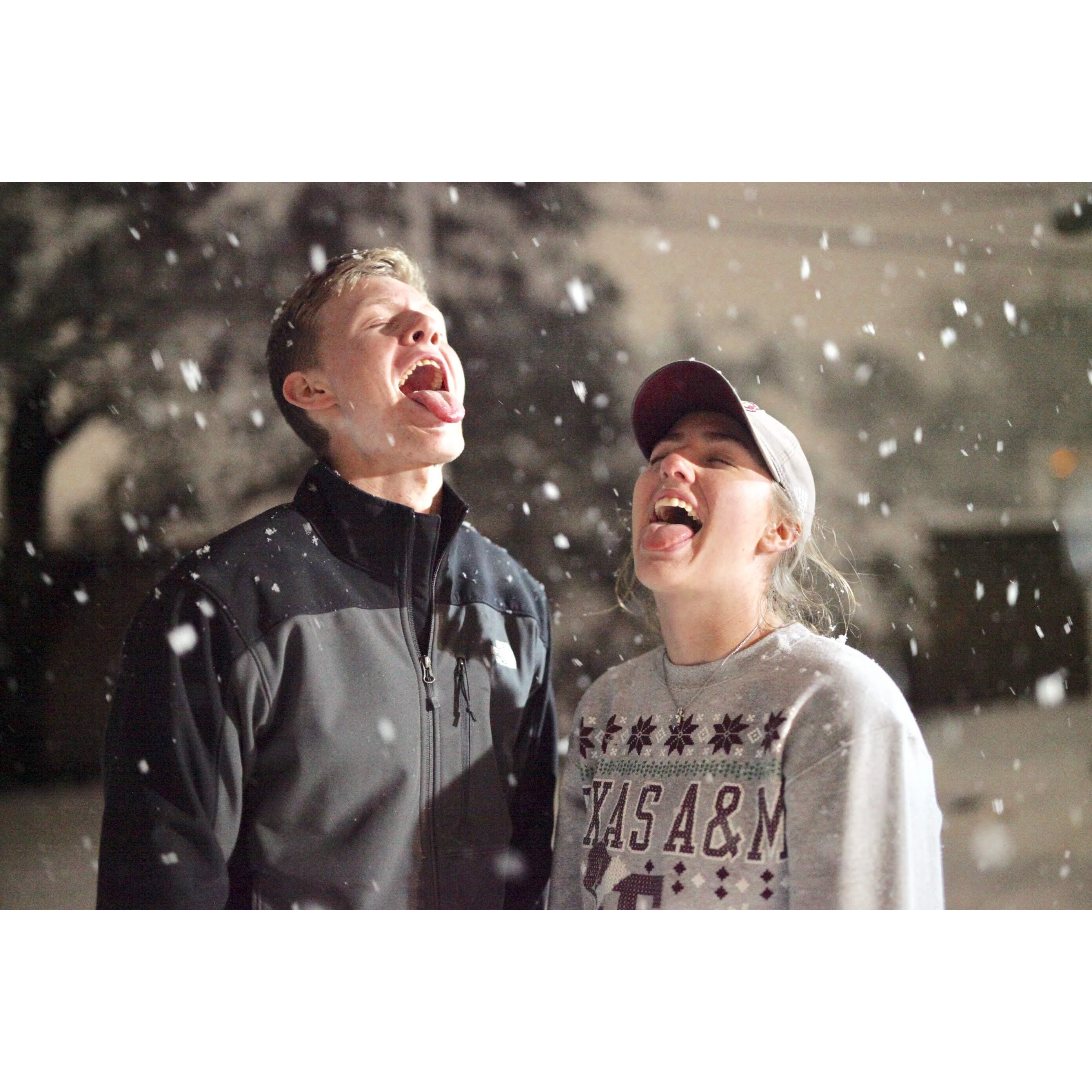 College Station snow day