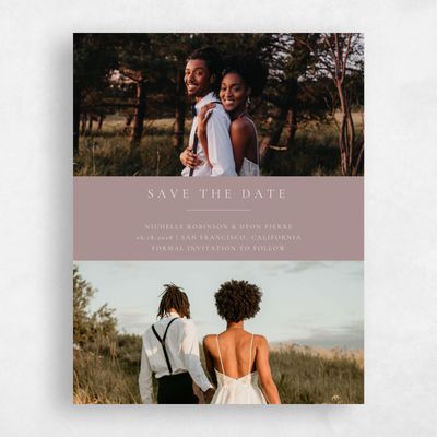 Dusty Rose, Pink Wedding Save the Date - Brantley Portrait