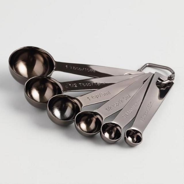 Graphite Gray Stainless Steel Nesting Measuring Spoons