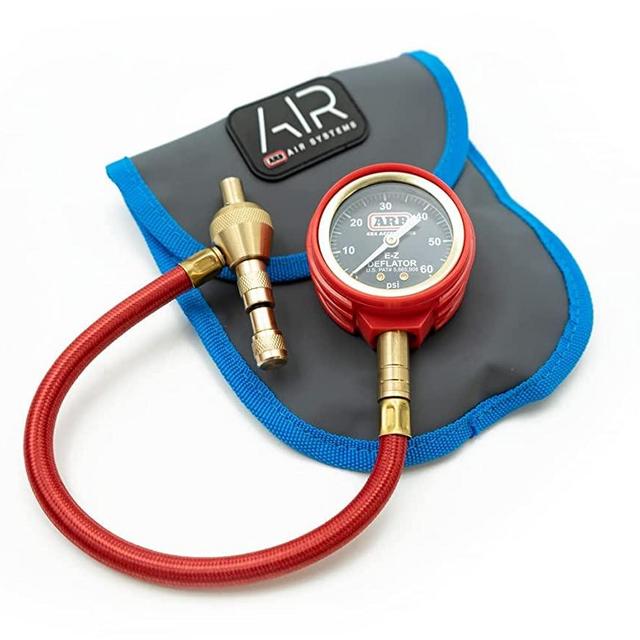 ARB ARB505 Deflator Kit 10-60 PSI Tire Pressure Gauge Rapid Air Down Offroad Kit With Recovery Gear Pouch (PSI)