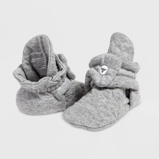 Burt's Bees Baby® Quilted Bee Organic Cotton Booties - Gray 0-3M