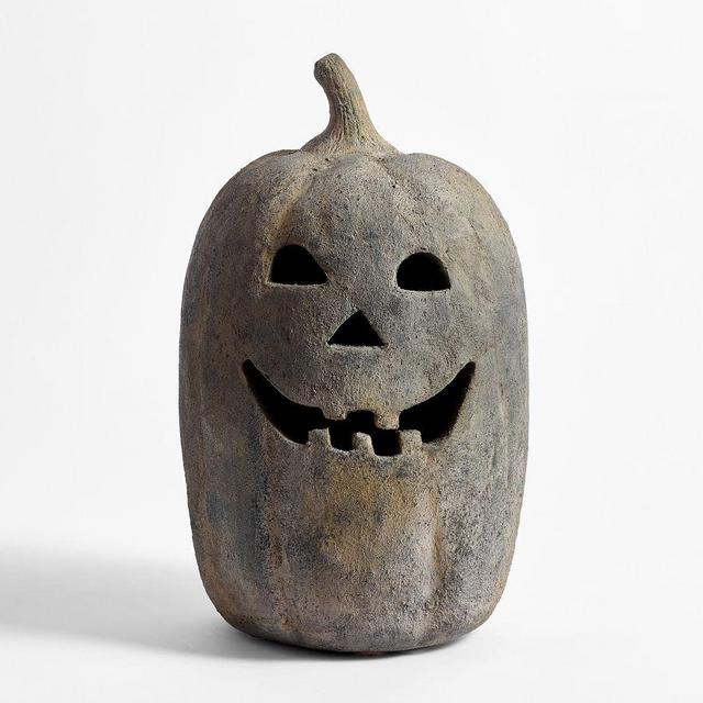 Handmade Terracotta Jack O' Lantern, XL, Black