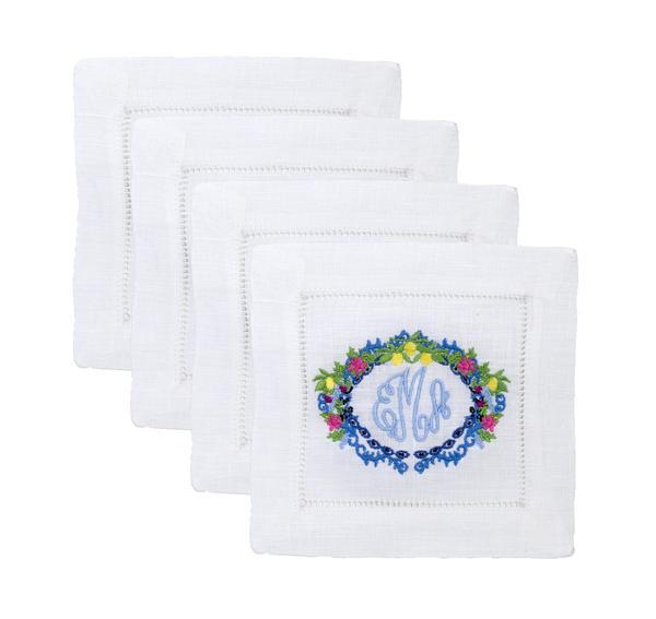 Linen Cocktail Napkins, Set of 4