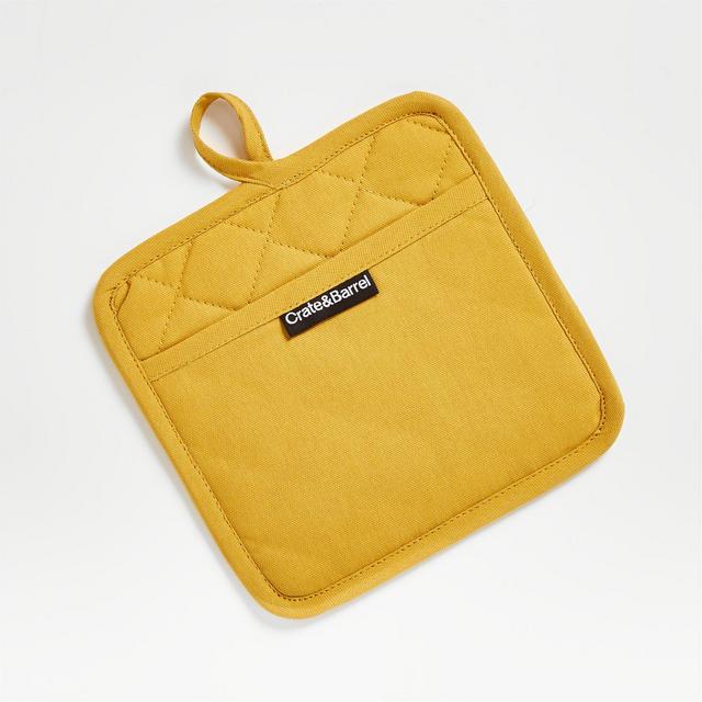 Silicone Grip Ocher Yellow Pot Holder
