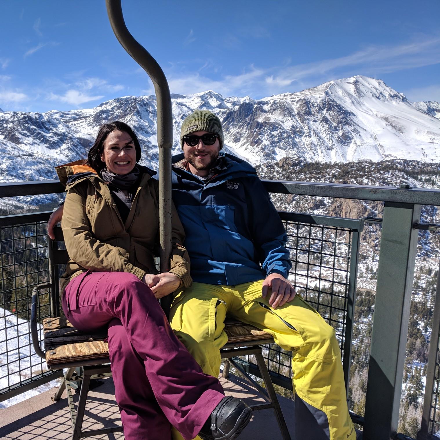 Snowboarding at June Lake (also near Mammoth!)