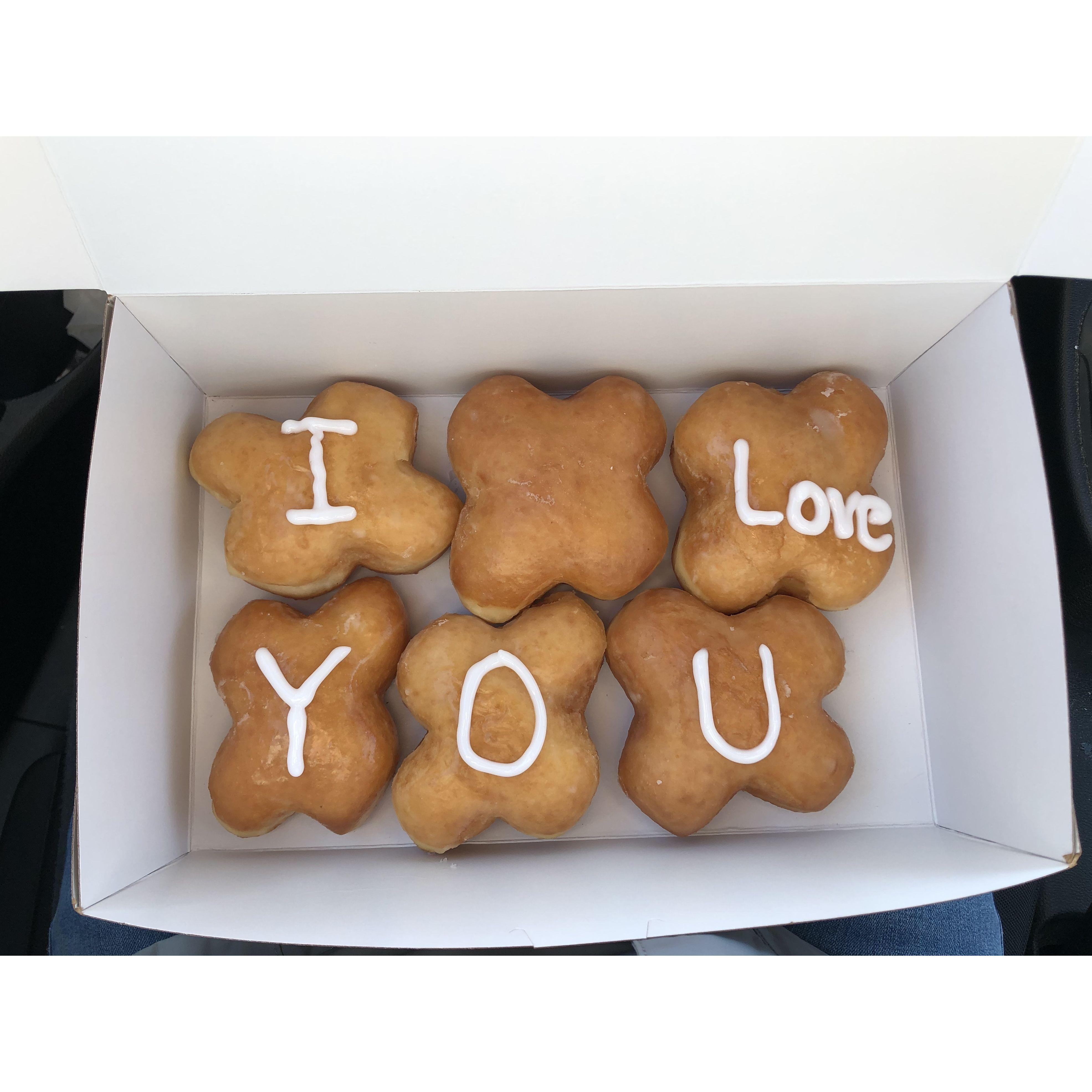 Meg's way to say "I love you" to Josh for the first time.
