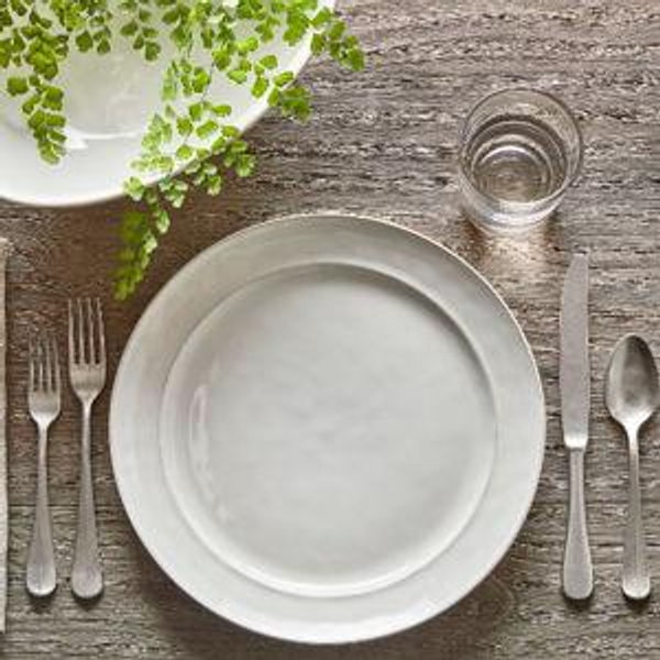 Cambria Handcrafted Stoneware Dinner Plates, Set of 4 (Stone)