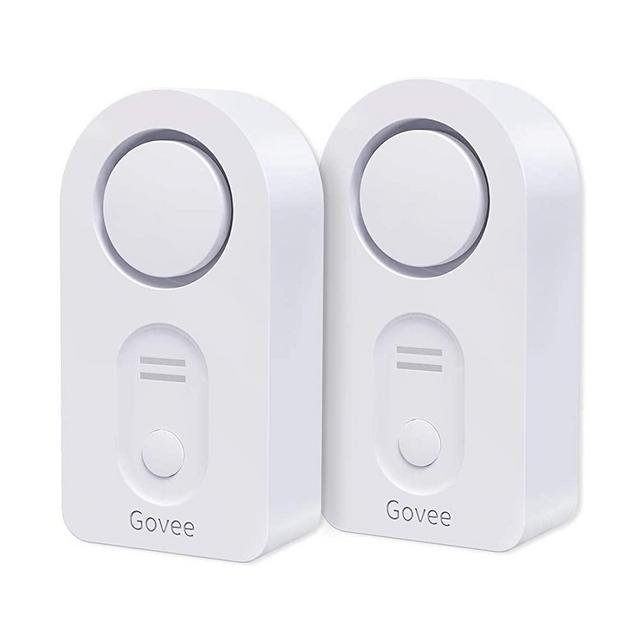 Govee Water Detectors, Wireless Water Leak Detector with 100 dB Loud Alarm, Water Sensor with Sensitive Leak Probes, Water Sensor Alarm for Kitchen Bathroom Basement Floor(Battery Included)-2 Pack