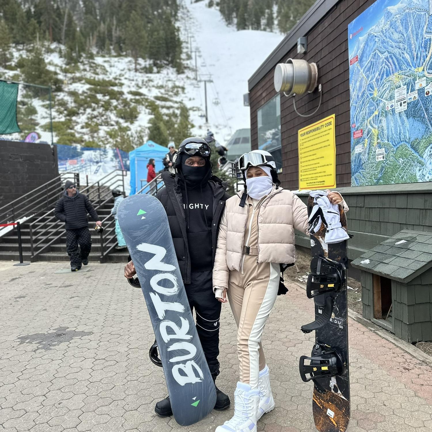 Snowboarding in Lake Tahoe