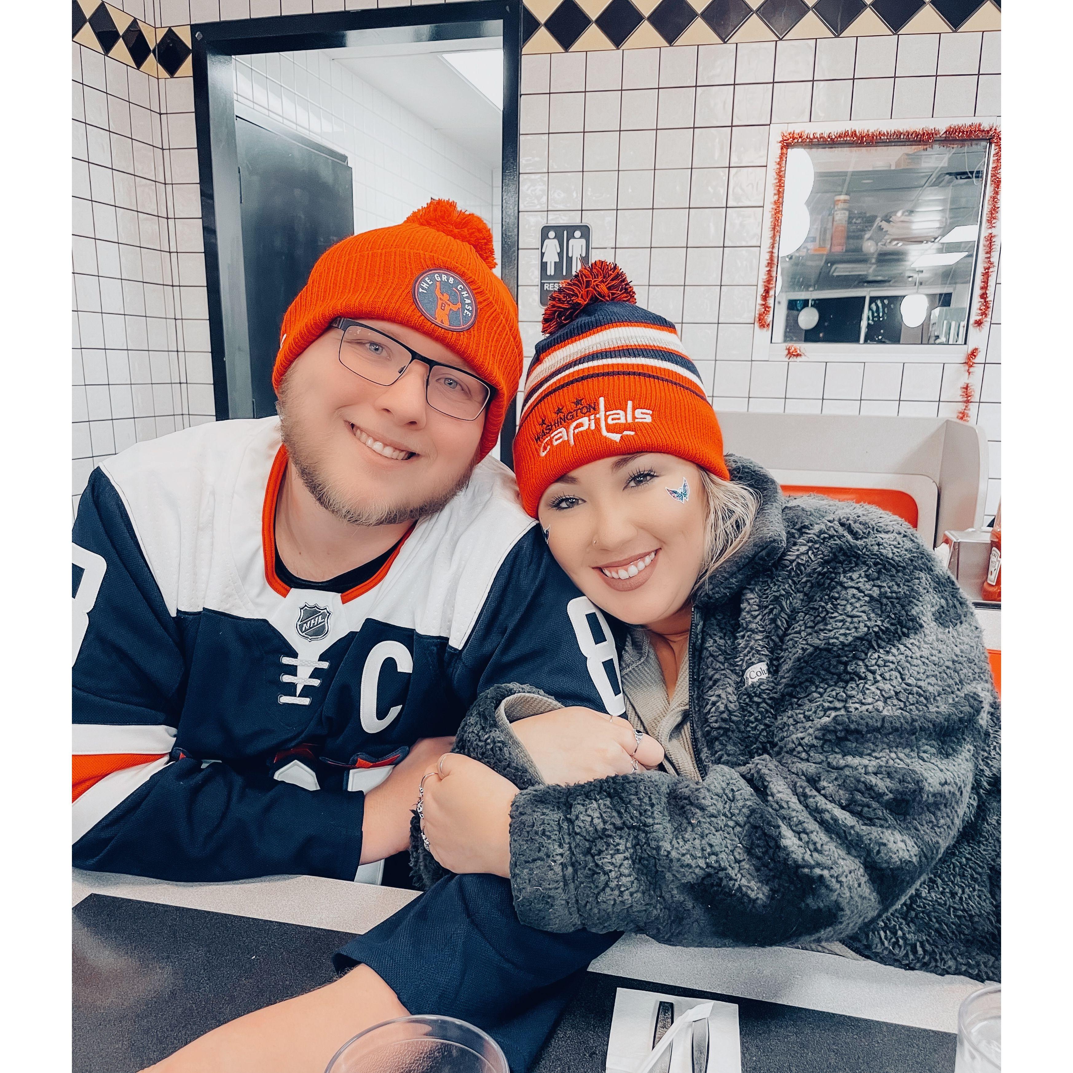 he turned me into a capitals fan -- also apparently waffle house serves chili??
