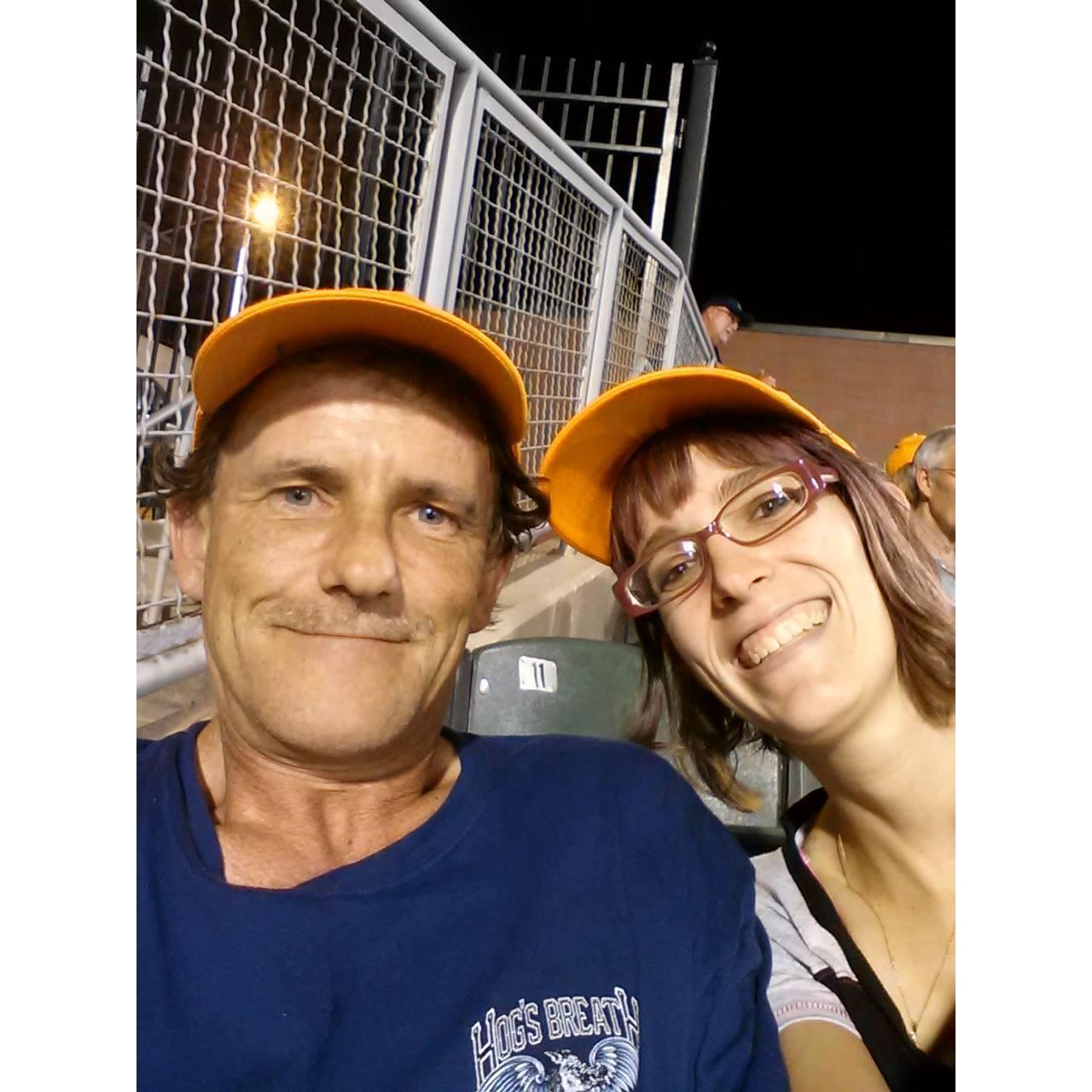 Just catchin' a Dayton Dragons baseball game together.