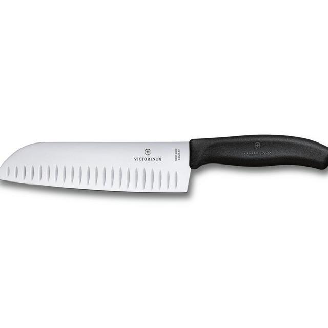SwissClassic Santoku Knife, fluted edge
