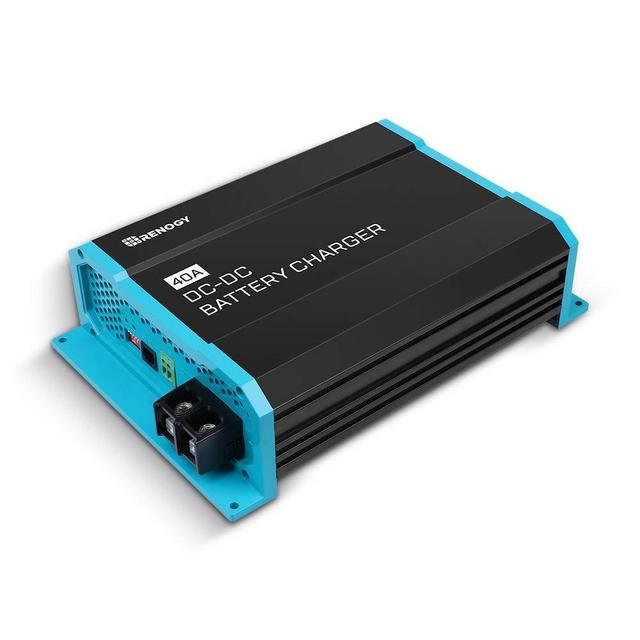 Renogy 12V 40A DC to DC On-Board Battery Charger for Flooded, Gel, AGM, and Lithium, Using Multi-Stage Charging in RVs, Commercial Vehicles, Boats, Yachts, 40A